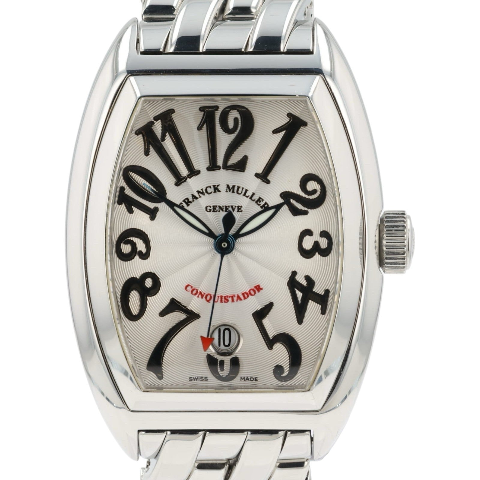 Franck Muller Conquistador Silver Dial Stainless Steel 35mm Automatic Mens 8002C