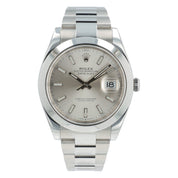 Rolex Datejust Stainless Steel Silver Dial 41mm Automatic Men’s Watch 126300