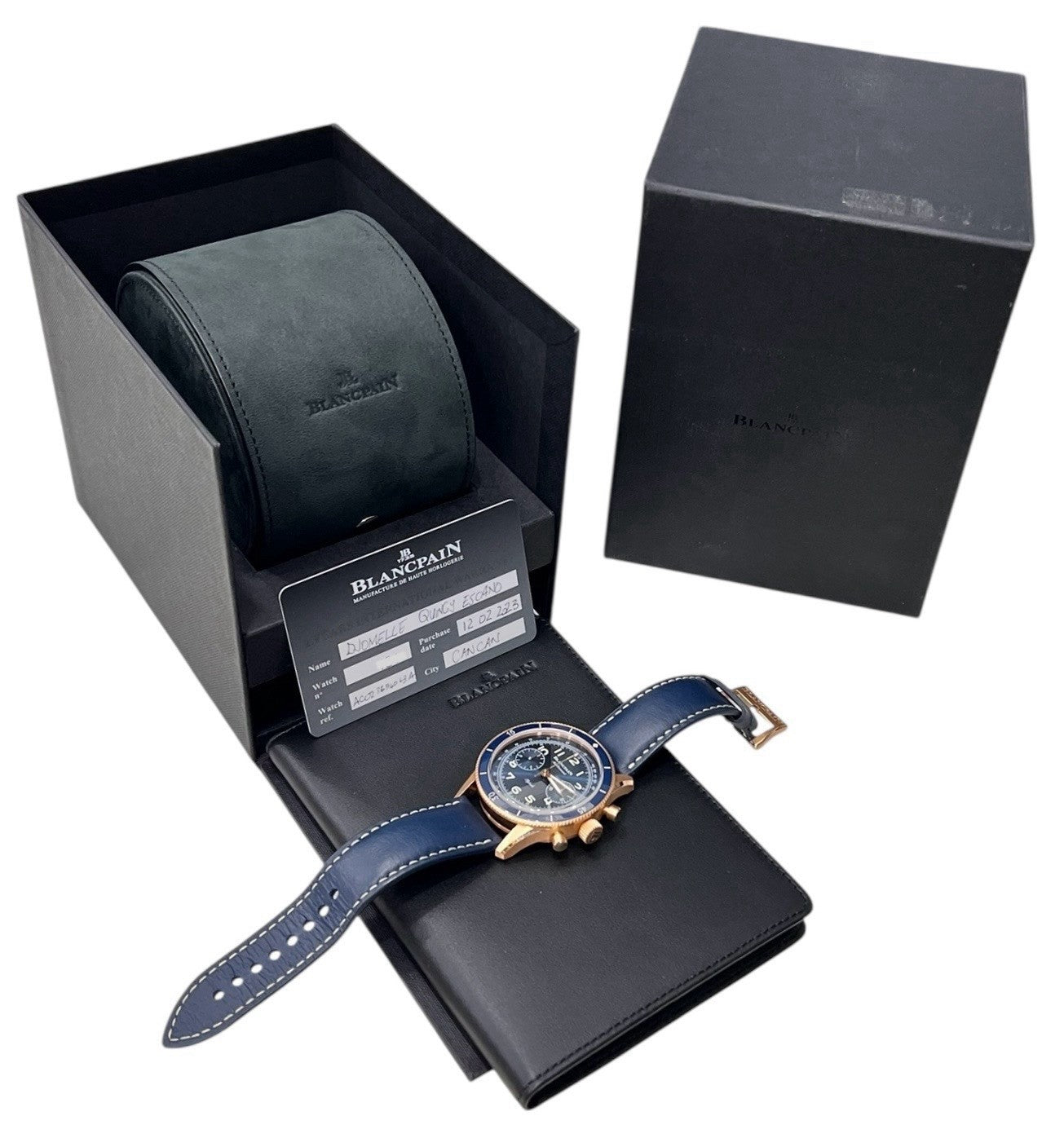 Blancpain Air Command 18k Rose Gold Blue Dial 42.5mm Automatic AC02-36B40-63B