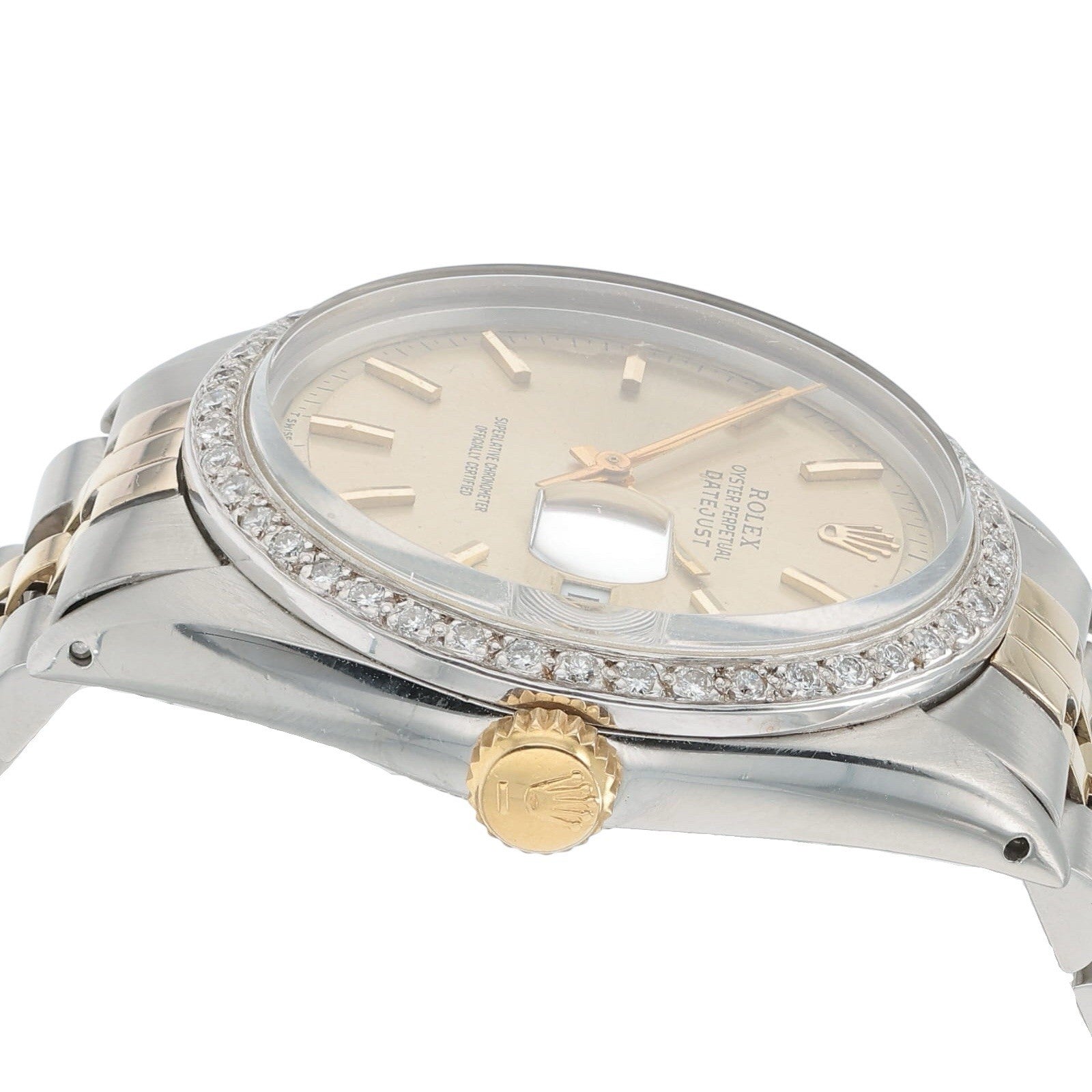 Rolex Datejust Steel & Gold Champagne Dial 36mm Automatic Mens Watch 1601