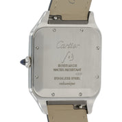Cartier Santos Dumont Silver Dial Steel 46x33mm Manual Wind Mens Watch WSSA0032