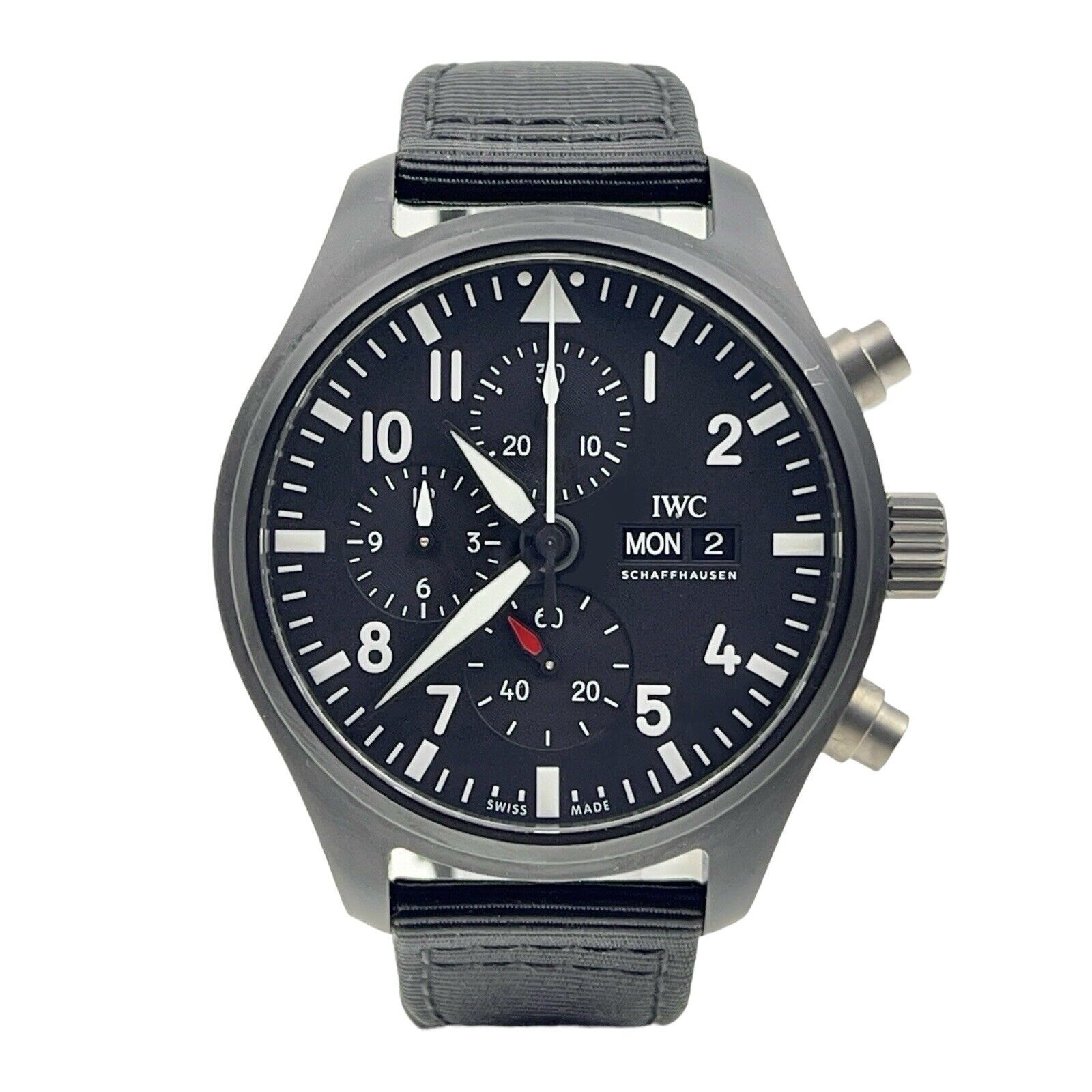 IWC Pilot Chronograph Top Gun Ceramic Black 44mm Automatic Men’s Watch IW389101