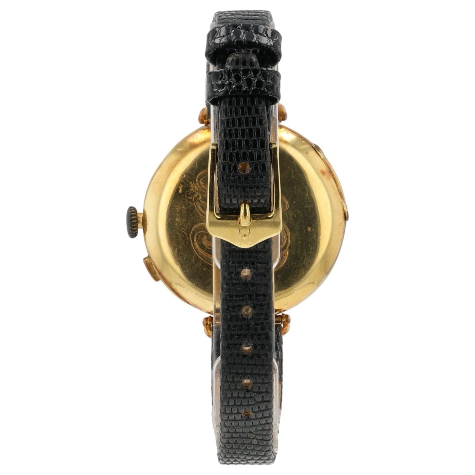 WW1 Trench Watch White Dial 18k Gold 33mm Wind Up Movement Unisex Watch