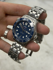 Omega Seamaster Wave 300m Diver Blue Ceramic Watch 210.30.42.20.03.001