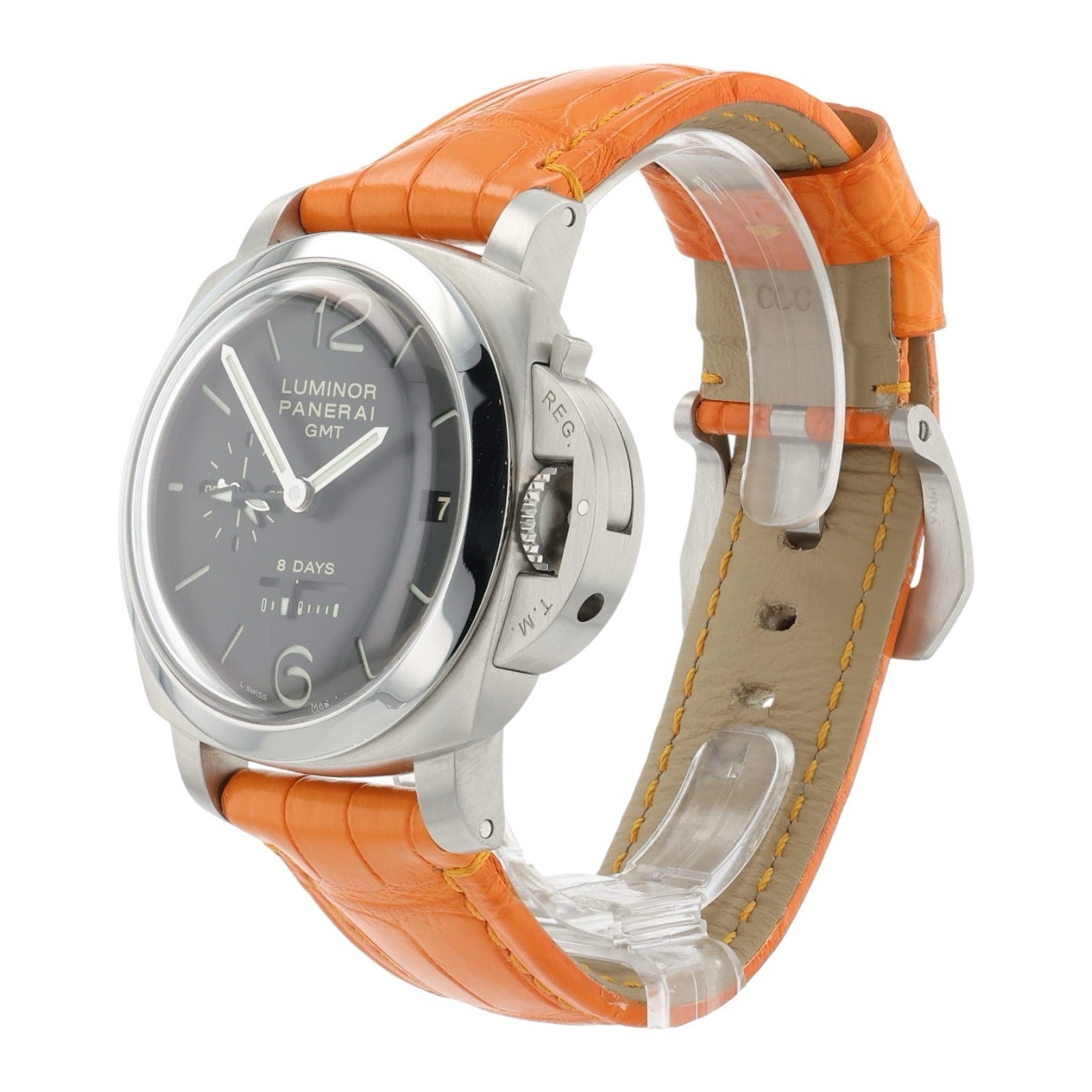 Panerai Luminor 1950 8 Days Steel Black Dial 44mm Manual Wind Mens PAM00233