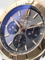 Breitling Chronomat Gold & Steel Grey Dial 42mm Automatic Mens Watch UB0134