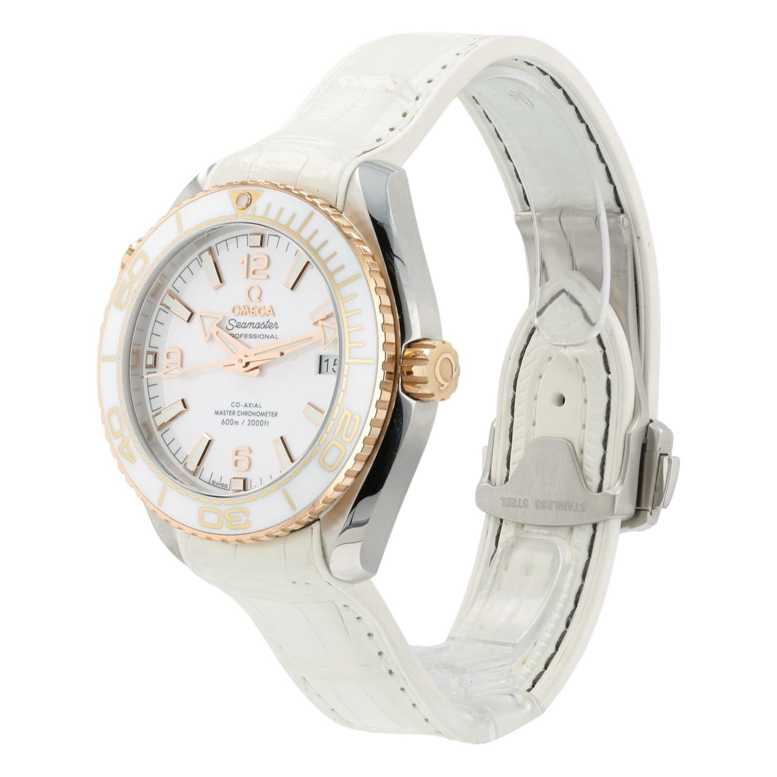 Omega Seamaster White Dial Steel and Gold 39.5mm Automatic 215.23.40.20.04.001