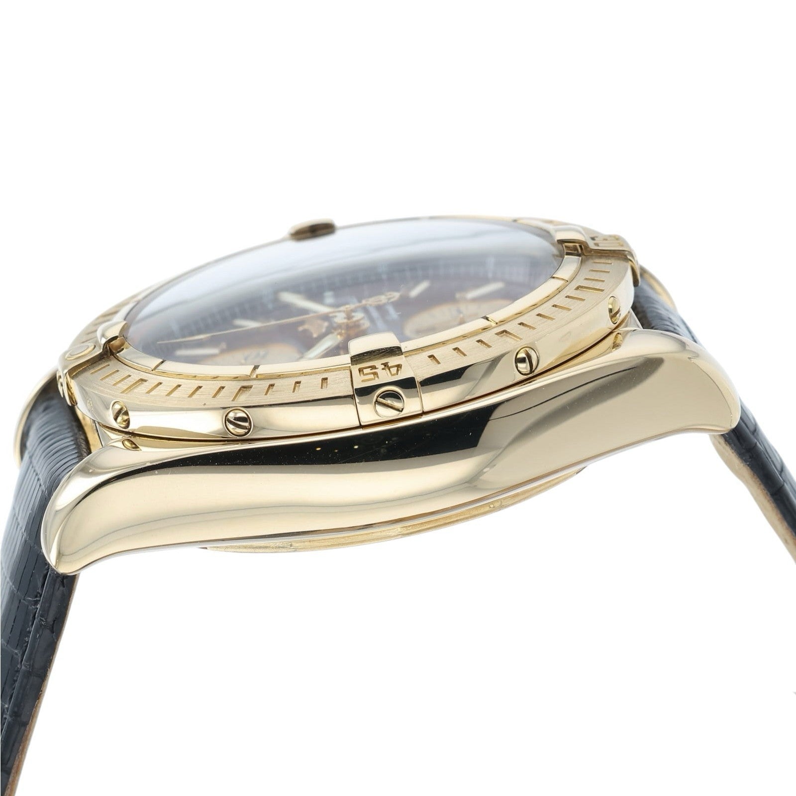 Breitling Chronomat 18k Gold Black Dial 44mm Automatic Mens Watch K13356