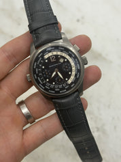 Girard Perregaux World Time Titanium Chronograph Automatic 4980 Watch - AS IS