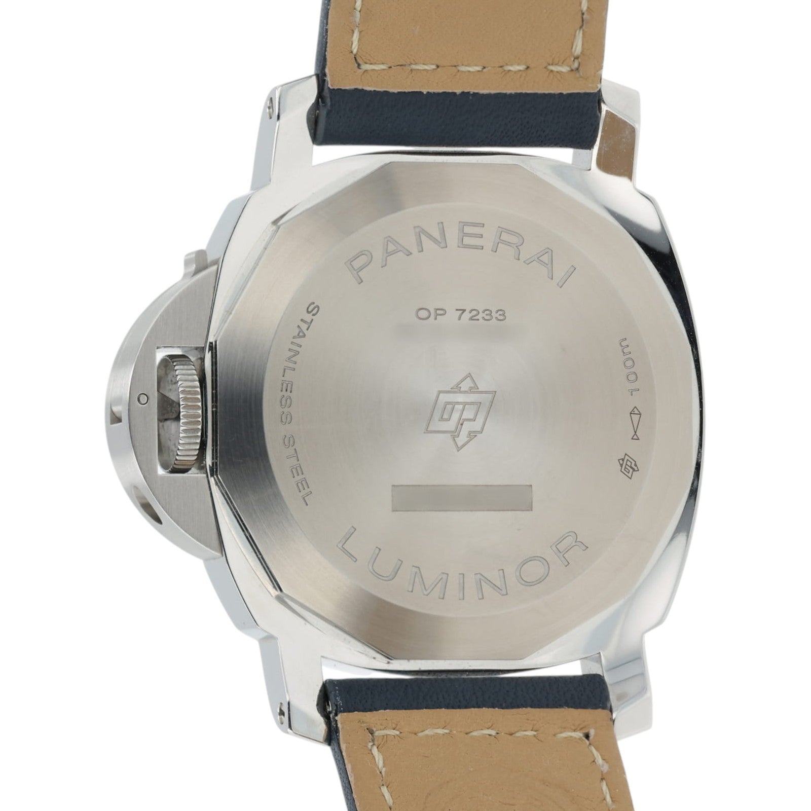 Panerai Luminor Blue Dial Stainless Steel 44mm Manual Wind Mens Watch PAM1085