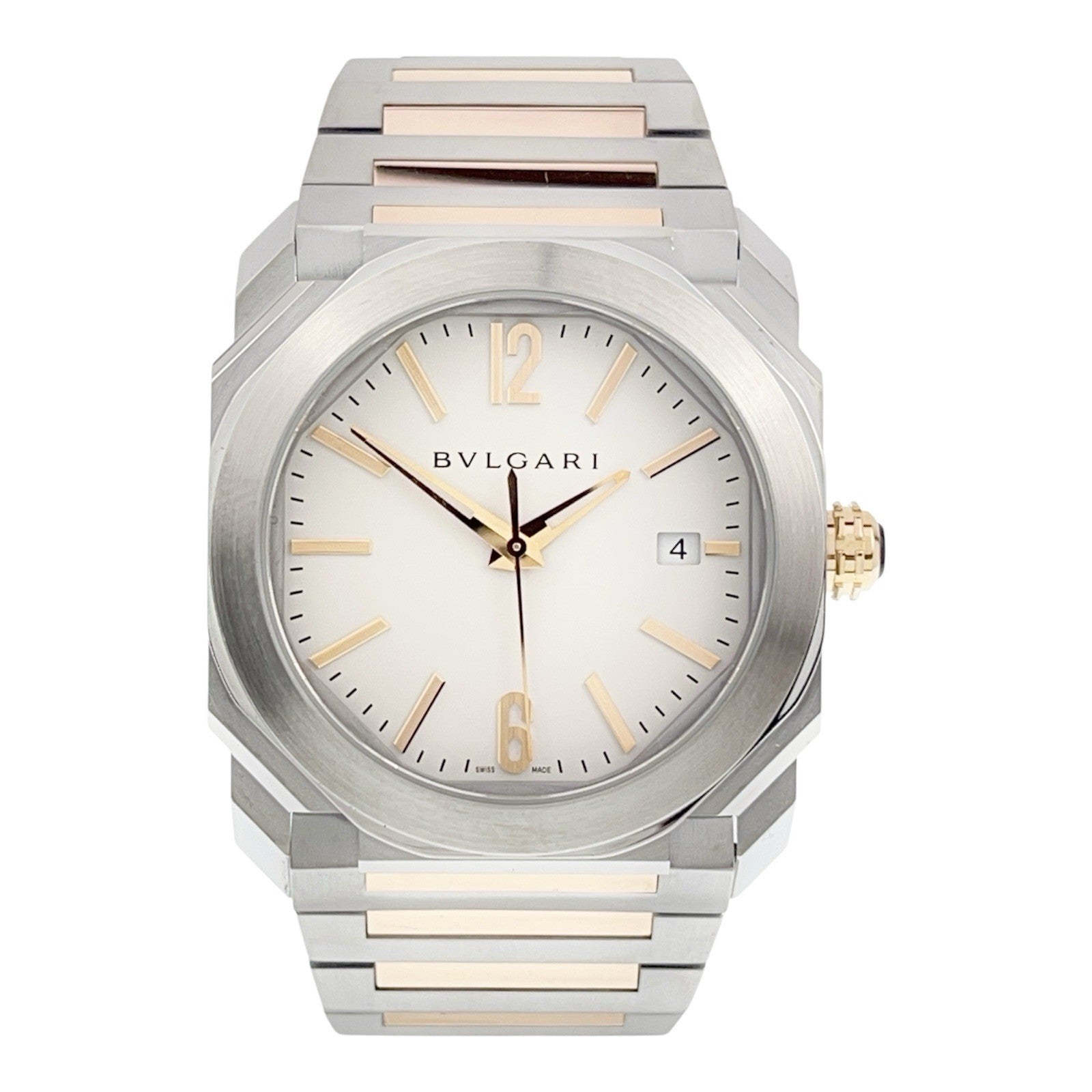 Bulgari Octo Gold & Steel White Dial BGO38S