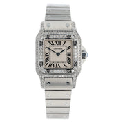 Cartier Santos White Dial Stainless Steel 24mm Quartz Women’s Watch W20056D6