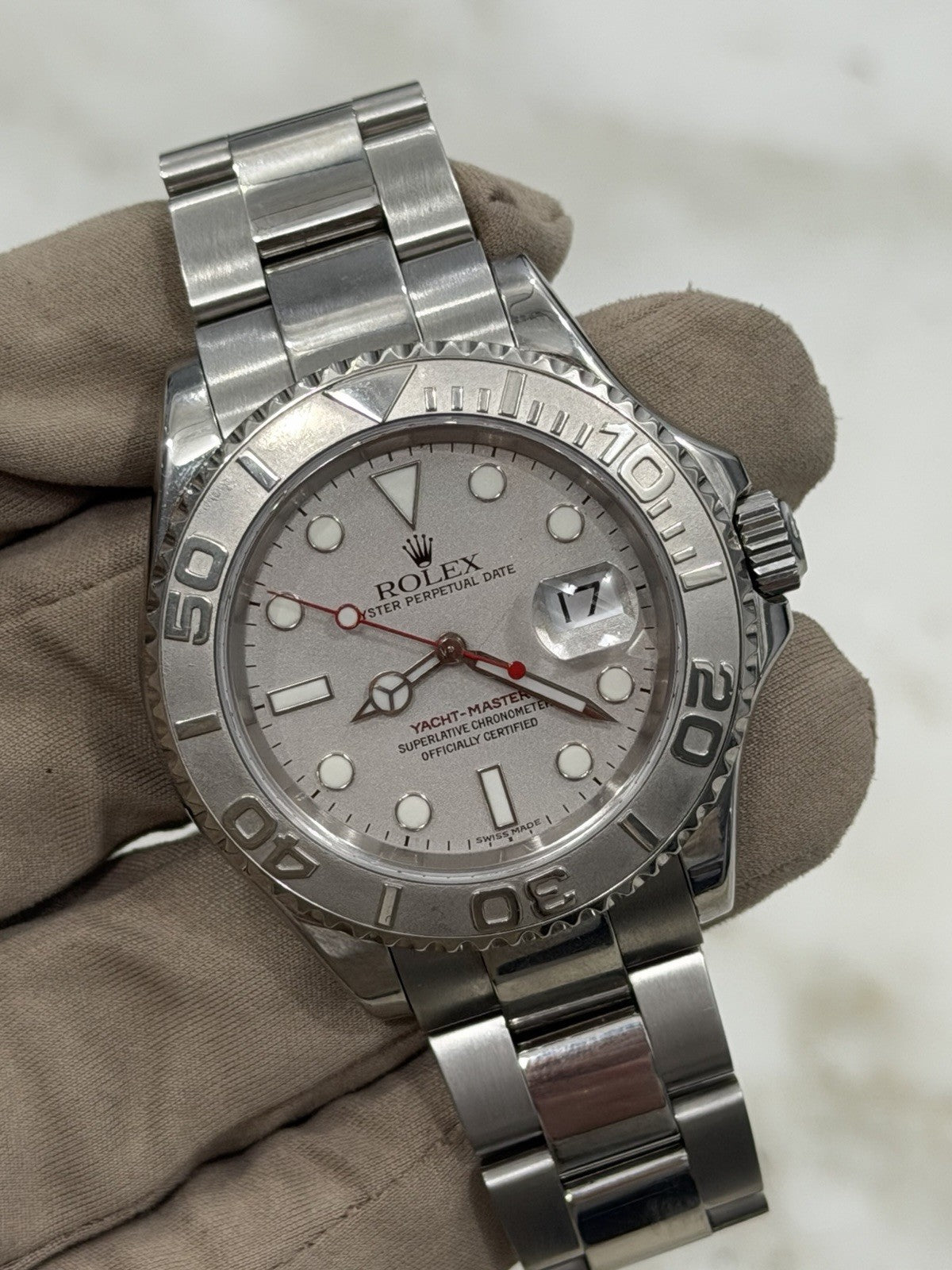 Rolex Yacht-Master Stainless Steel Silver Dial 40mm Auto Men's Watch 16622