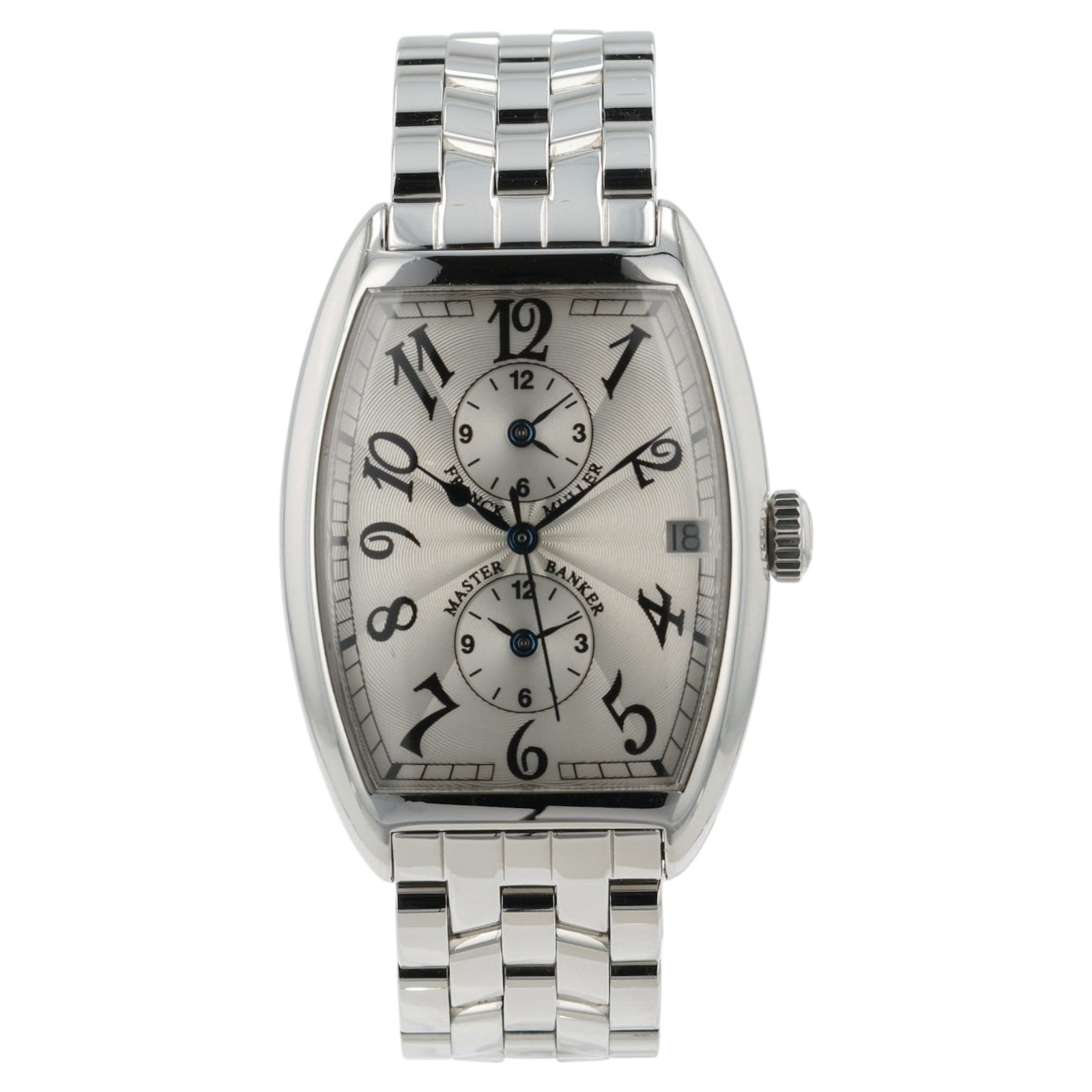Franck Muller Master Banker Silver Dial Steel 32mm Automatic Mens Watch 2852MB