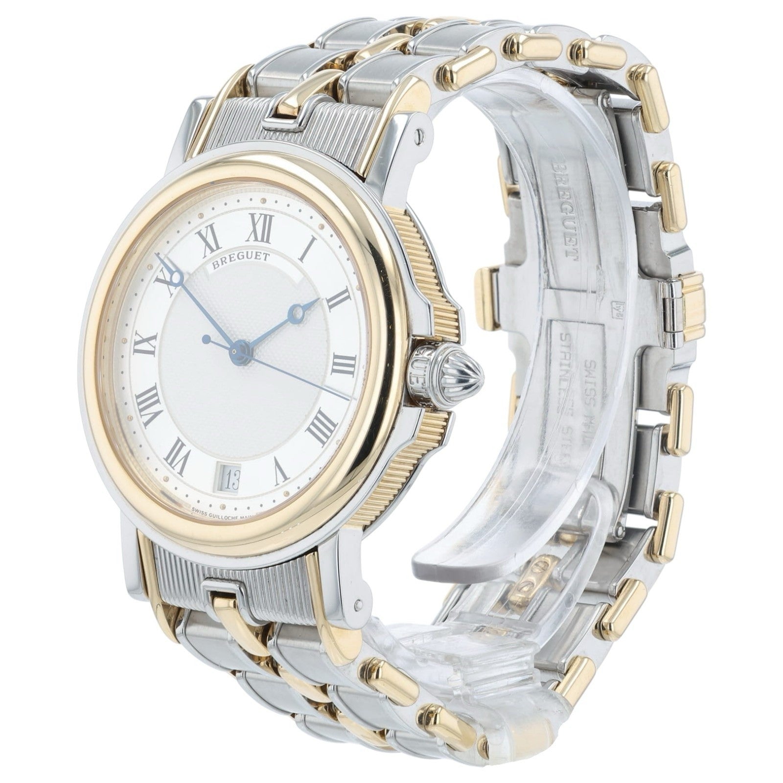 Breguet Marine Gold & Steel Silver Dial 35mm Automatic Movement Mens 3400SA