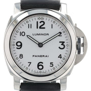 Panerai Luminor Base Stainless Steel White Dial 44mm Manual Wind Mens PAM00114