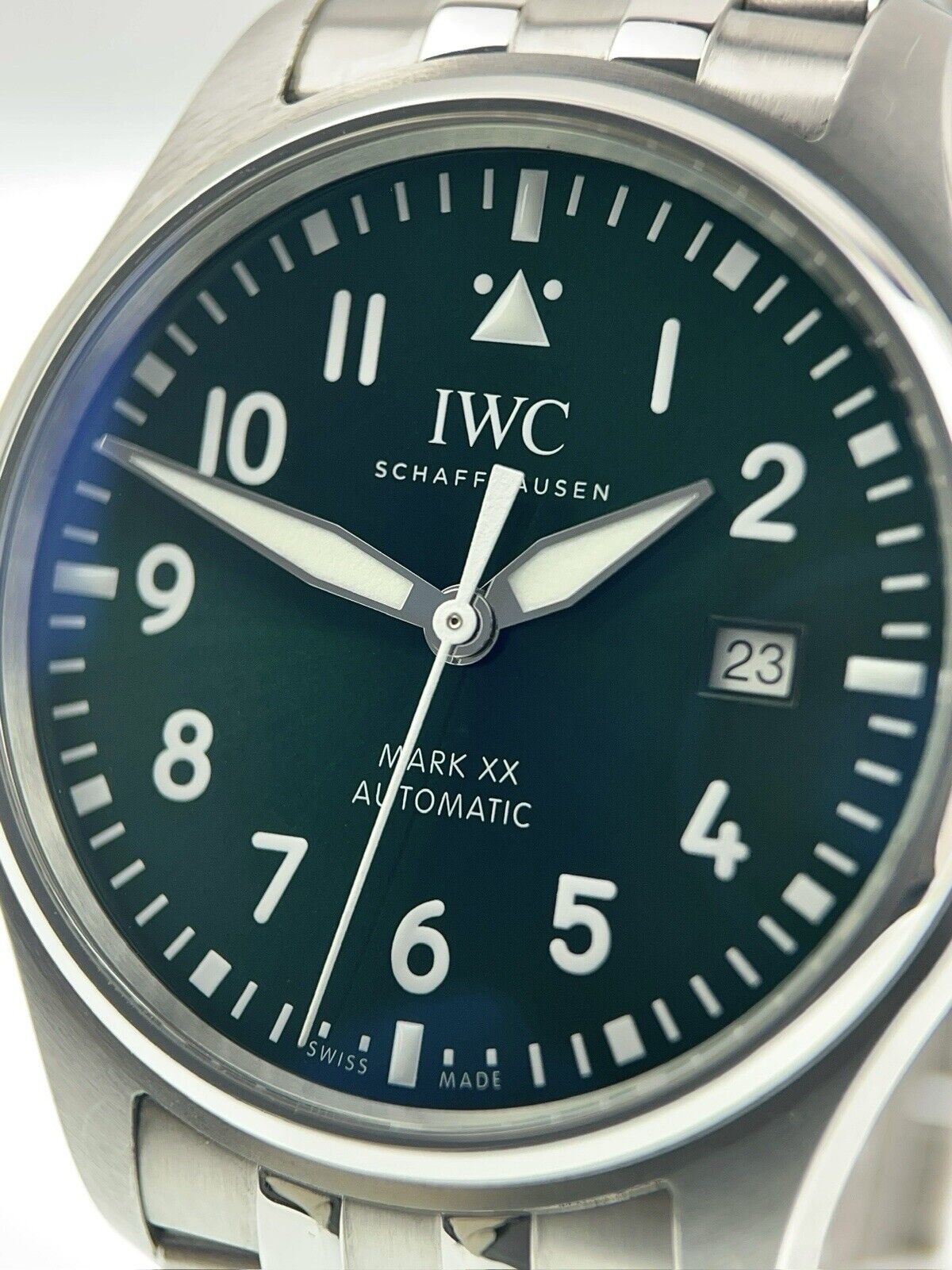 IWC Pilot Mark Stainless Steel Green Dial 40mm Automatic Men’s Watch IW328206