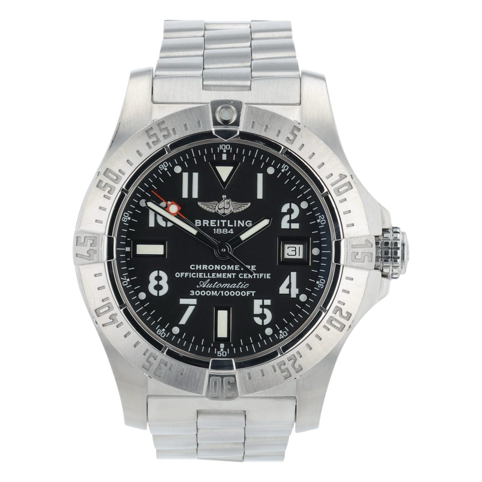 Breitling Avenger Seawolf Black Dial Stainless Steel 45mm Automatic Men’s A17330