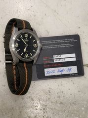 2022 Tudor Ranger Stainless Steel Black Dial Fabric Strap Mens Watch 79950 - B/P