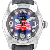 Corum Bubble American Flag Stainless Steel Black Dial 45mm Quartz 163.150.20