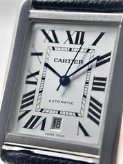 Cartier Tank Solo XL Steel Men’s Watch Black Strap 31mm Automatic W5200027