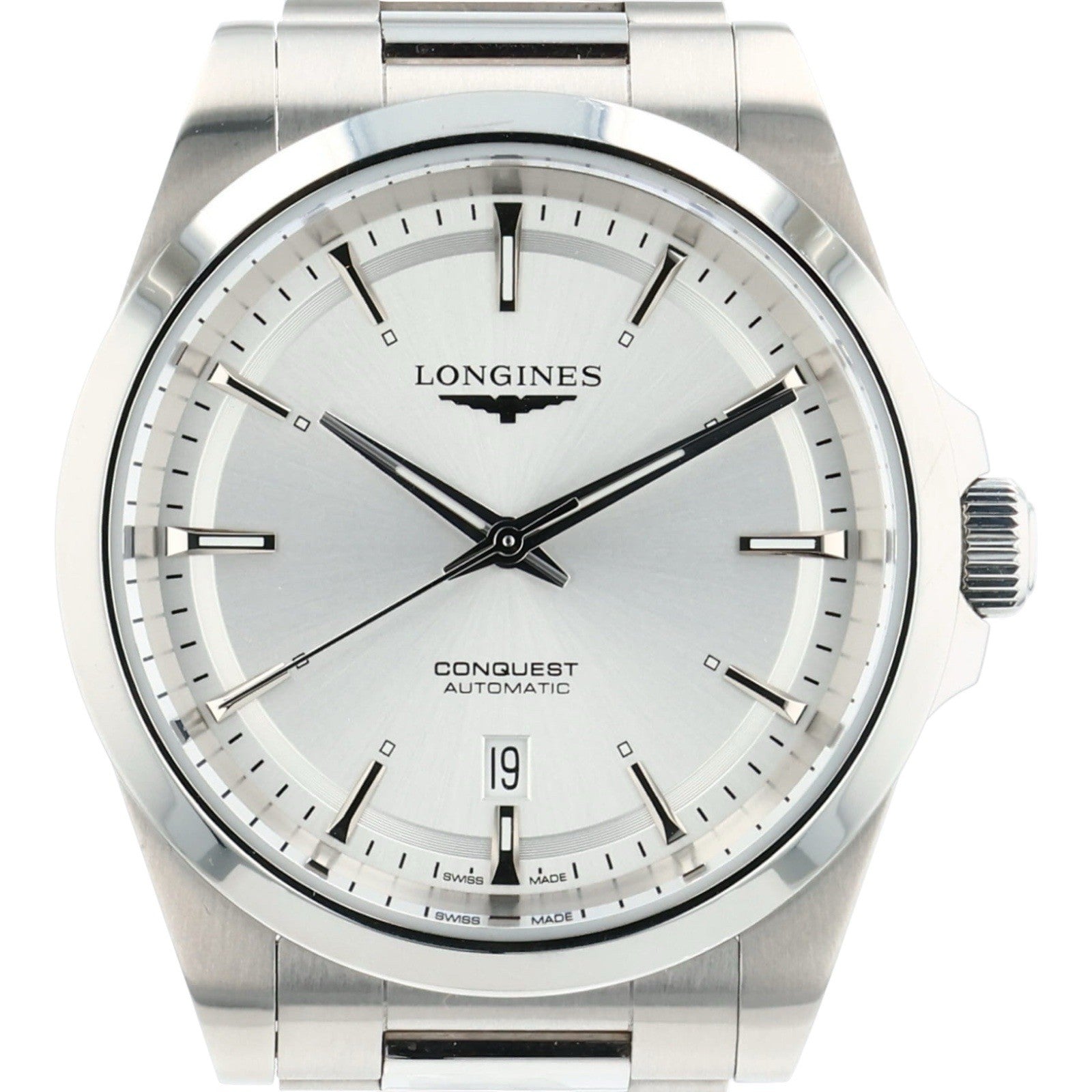 Longines Conquest Stainless Steel Silver Dial 41mm Automatic Mens Watch L3.830.4