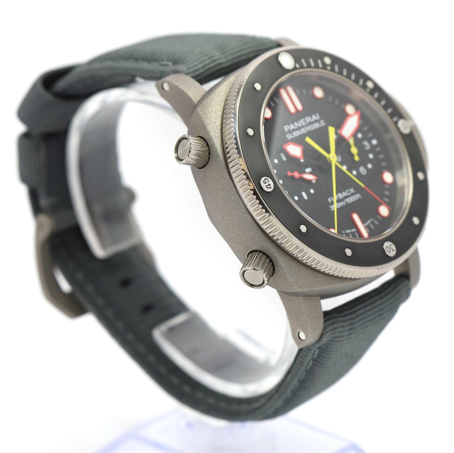 Panerai Submersible Chrono Flyback PAM01302 47MM Black Titanium Limited Edition