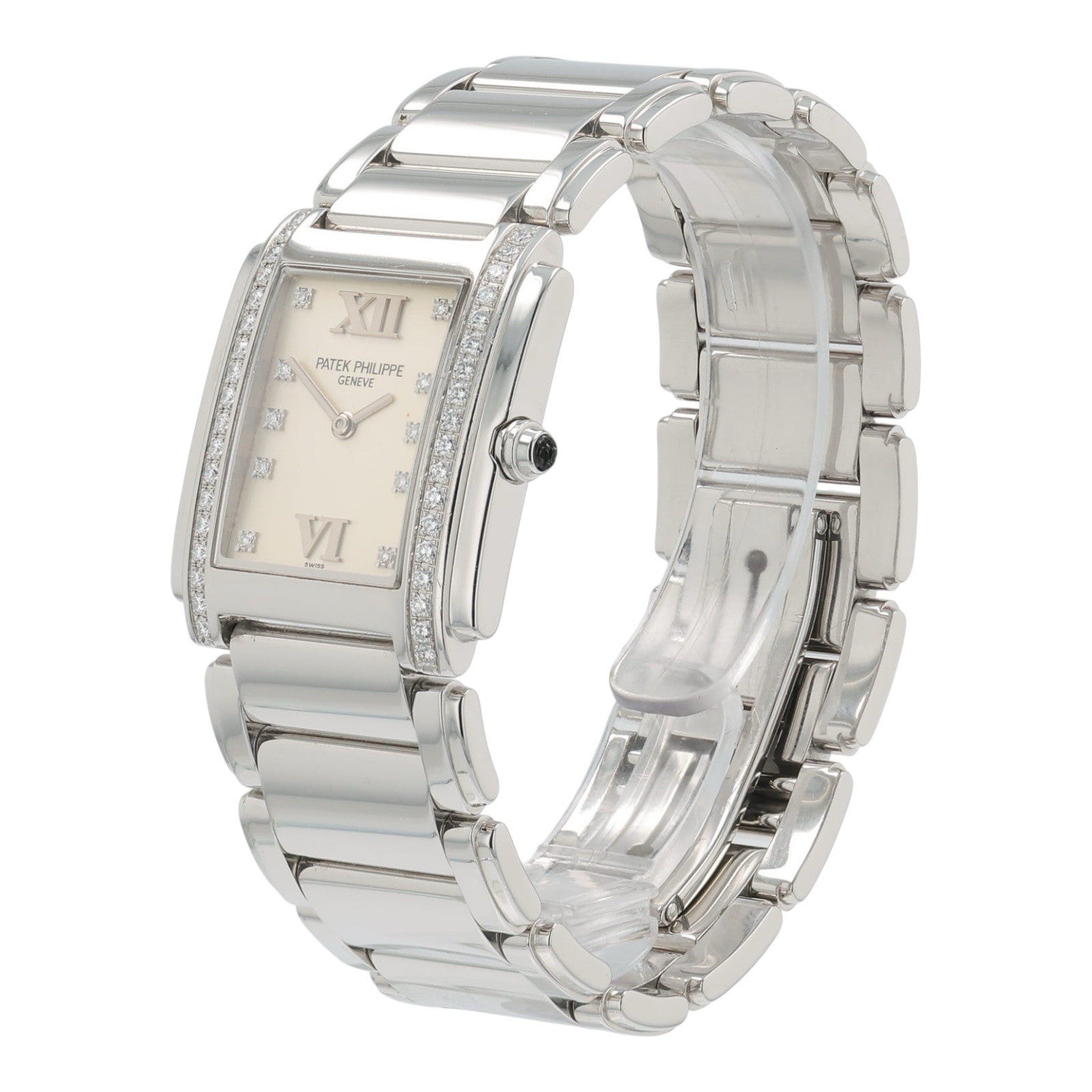 Patek Philippe Twenty 4 Steel Silver Dial 25x30mm Quartz Women's Watch 4910/10A