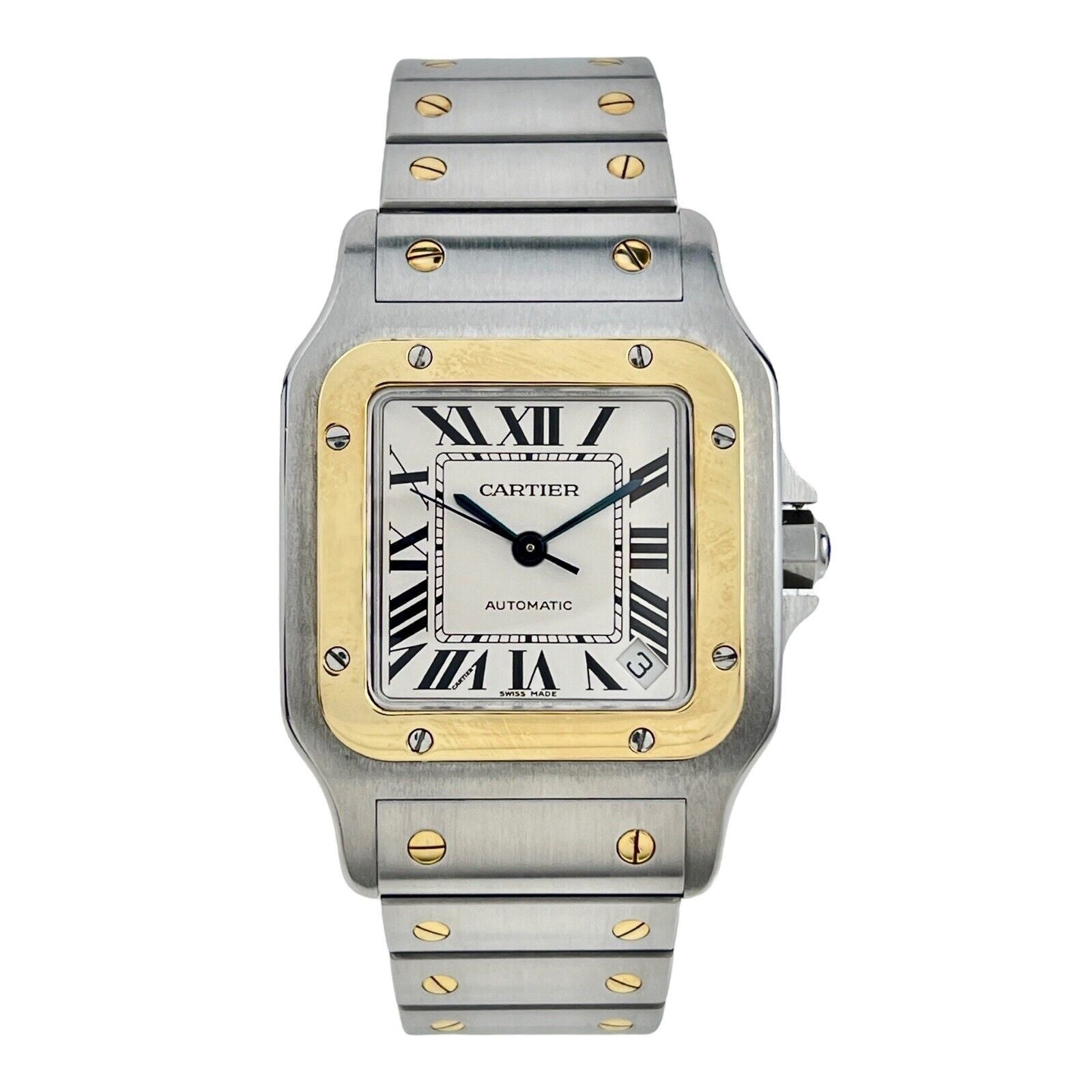 Cartier Santos Galbee 32mm Two Tone Stainless Gold 2823 Automatic Men’s Watch