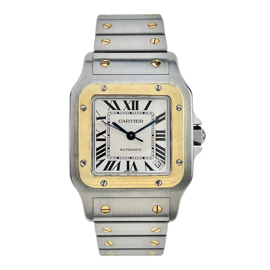 Cartier Santos Galbee 32mm Two Tone Stainless Gold 2823 Automatic Men’s Watch