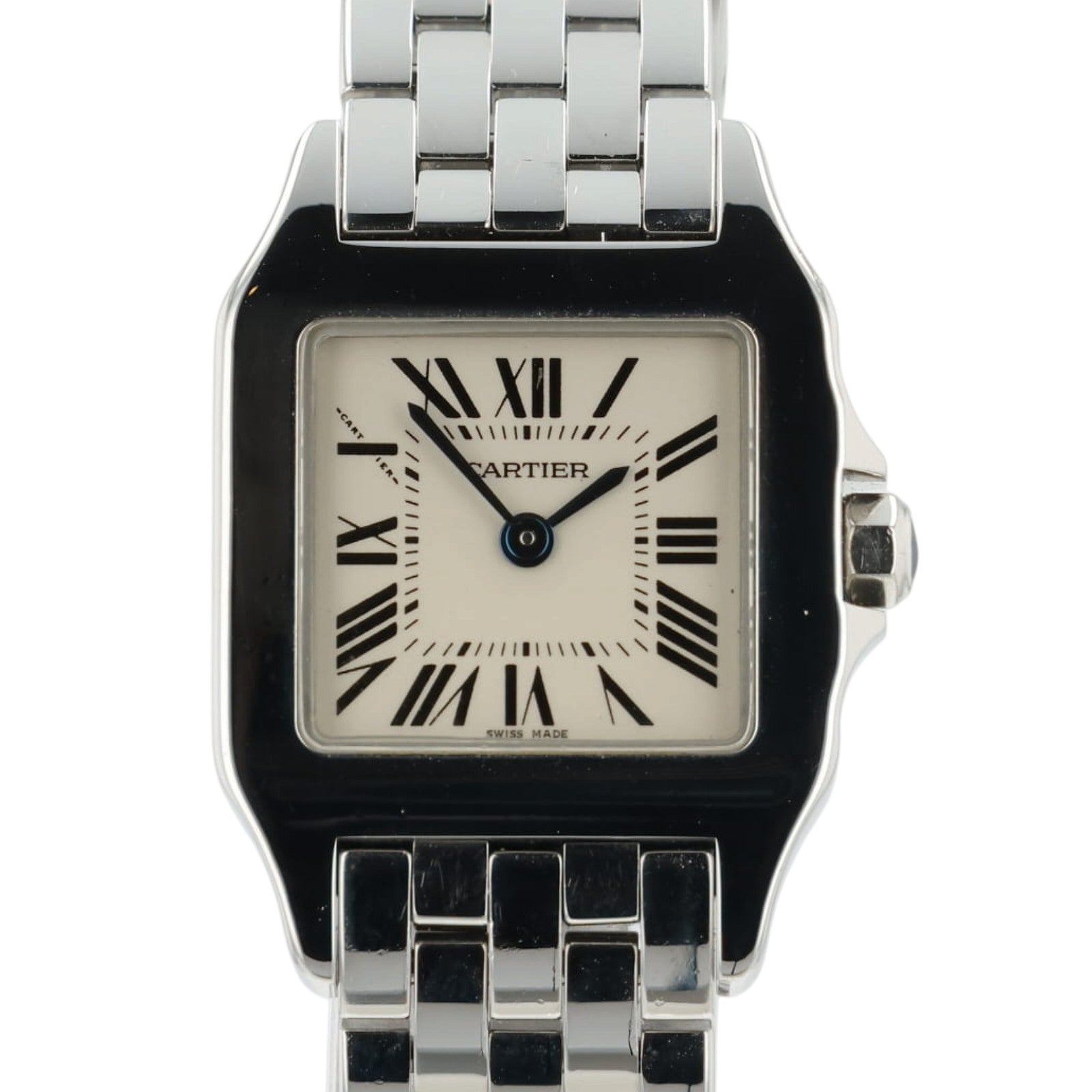 Cartier Santos Demoiselle Silver Dial Small Steel 21mm Quartz Womens WSPN0019