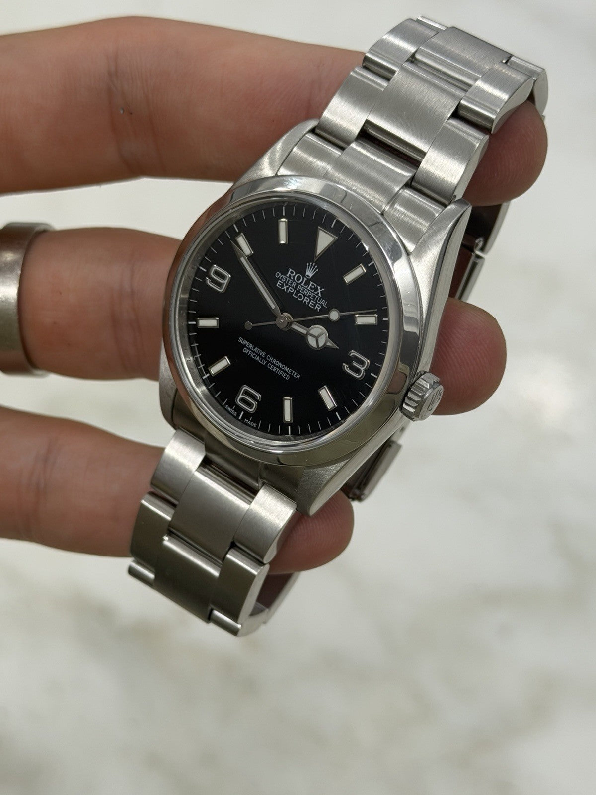 2007 Rolex Explorer 114270 Black Dial SS Oyster Engraved Rehaut No Papers 36mm