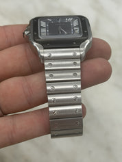 Cartier Santos Stainless Steel Grey Dial 39.8mm Automatic Men's Watch WSSA0037
