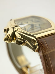 Cartier Roadster 18k Yellow Gold Champagne Dial 43mm Automatic Watch 2619