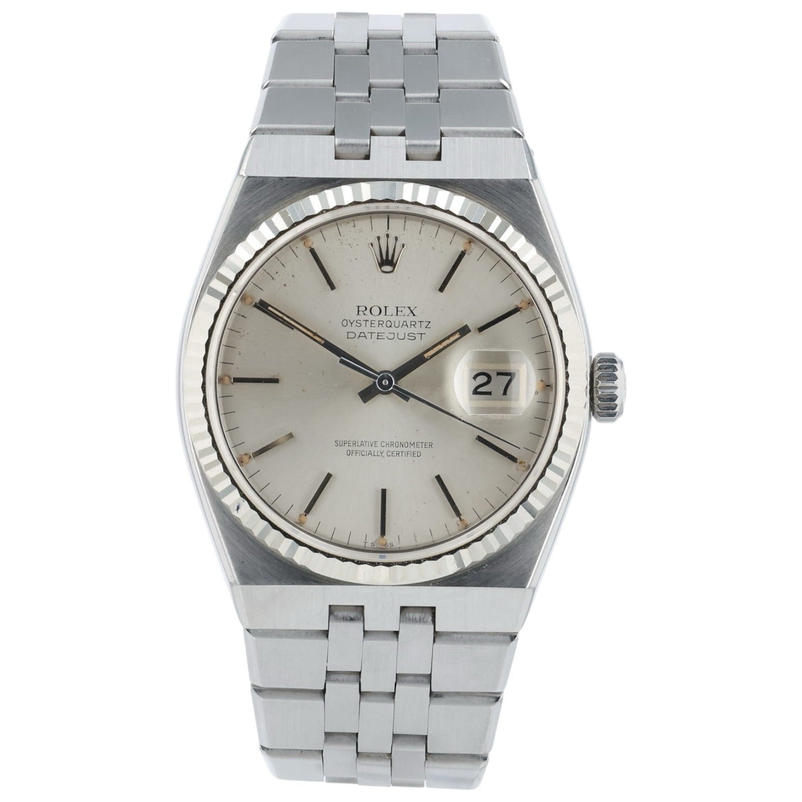 Rolex Datejust Stainless Steel Silver Dial 36mm Quartz Men’s Watch 17014