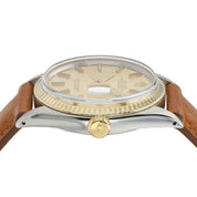 Rolex Datejust Gold Color Dial Steel & Gold Case 36mm Automatic Men Watch 1601