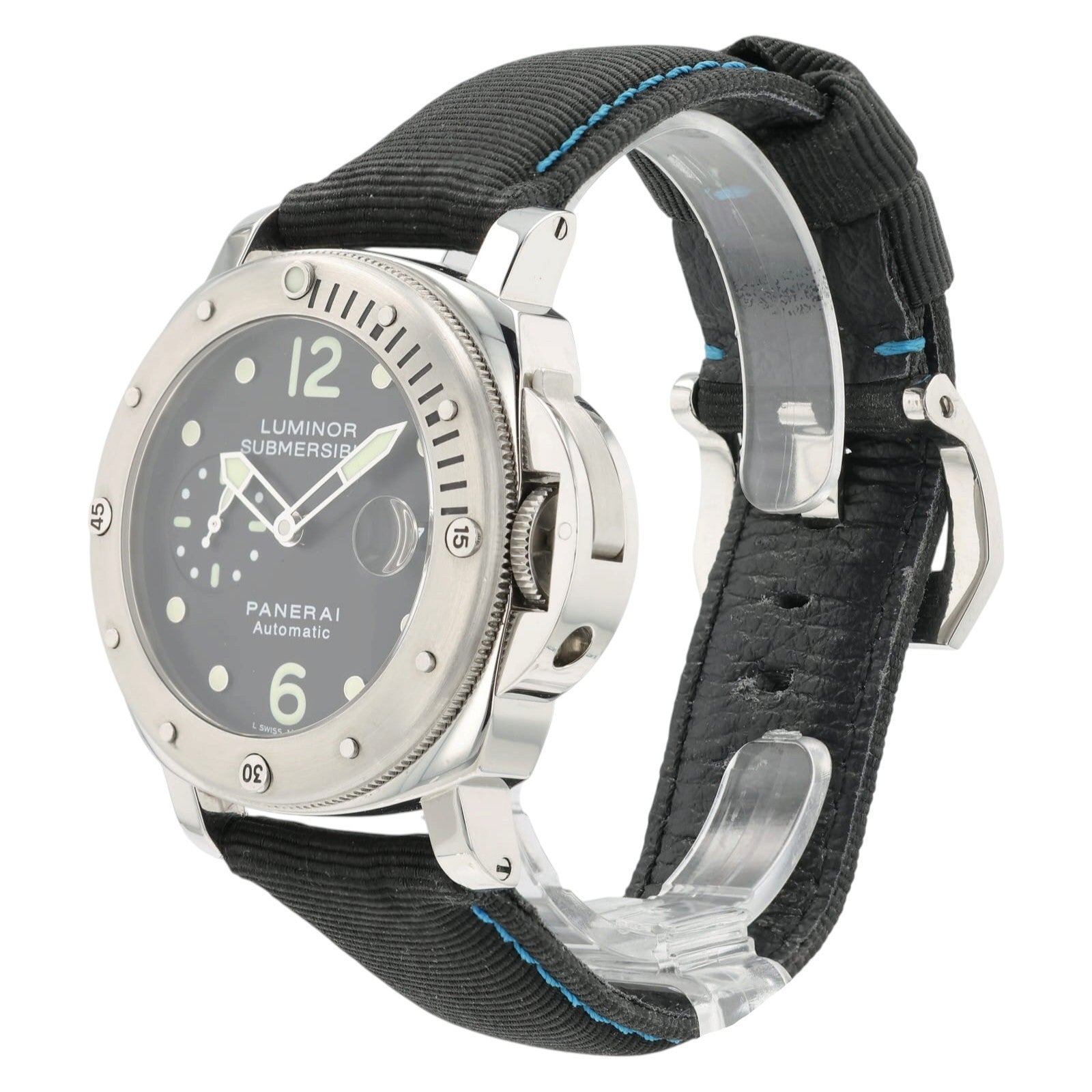 Panerai Luminor Submersible Black Dial Steel 44mm Automatic Mens Watch PAM00024