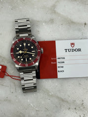 Tudor Black Bay Smiley Stainless Steel Red 41mm Automatic Men's Watch 79220R