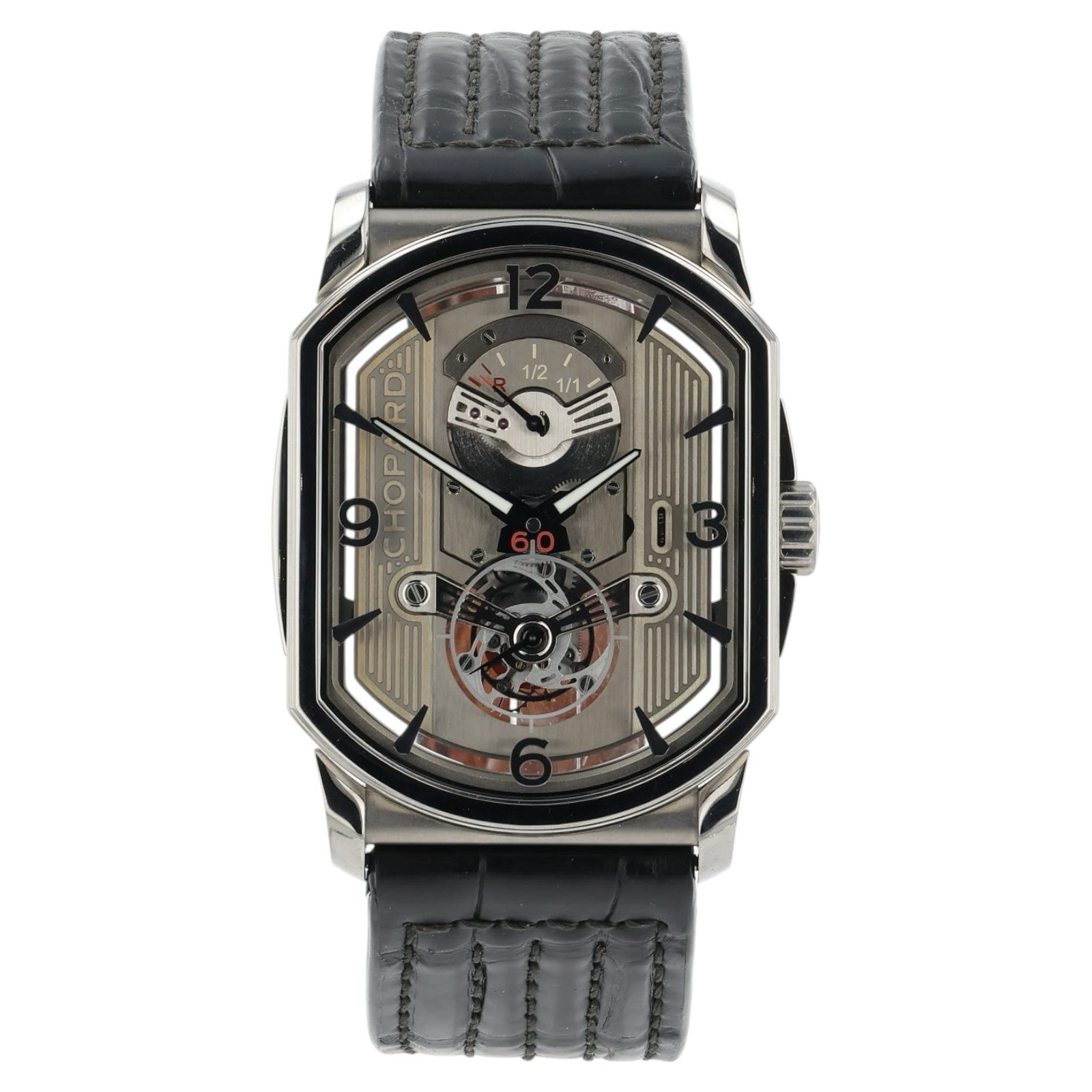 Chopard L.U.C Engine One Tourbillon Grey Titanium Manual Mens Watch 168526-3001