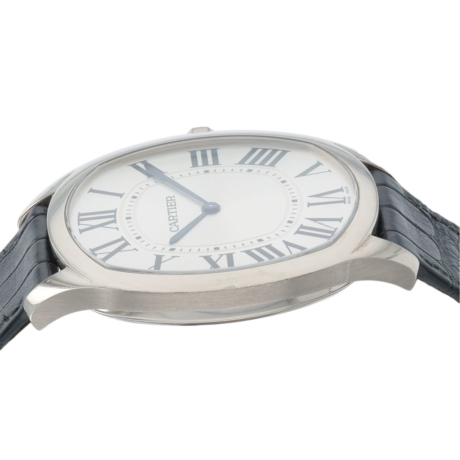 Cartier Drive De Cartier Silver Dial 18k White Gold 39mm Manual Wind WGNM0007