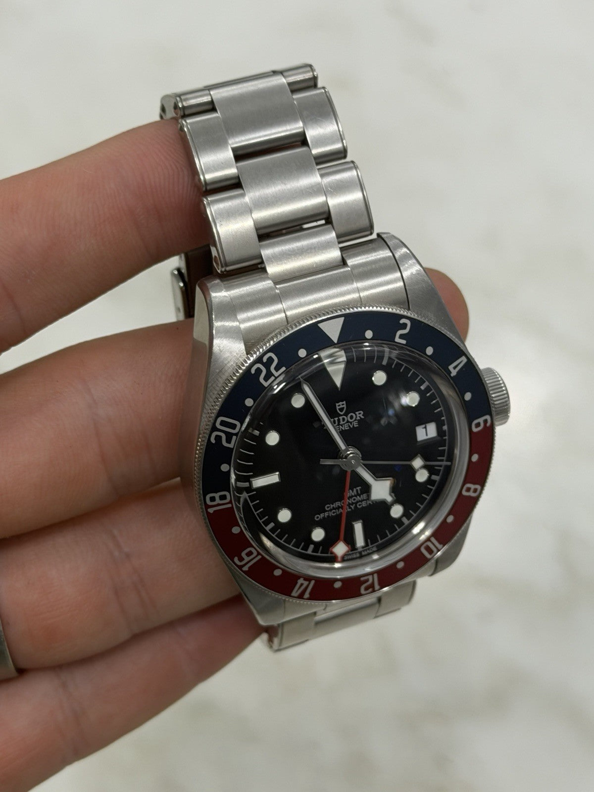 Tudor Black Bay GMT Pepsi Black Dial Stainless Steel Men's Watch 79830RB