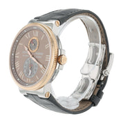 Ulysse Nardin Marine 18k Rose Gold & Steel Brown Dial 43mm Automatic Mens 265-67