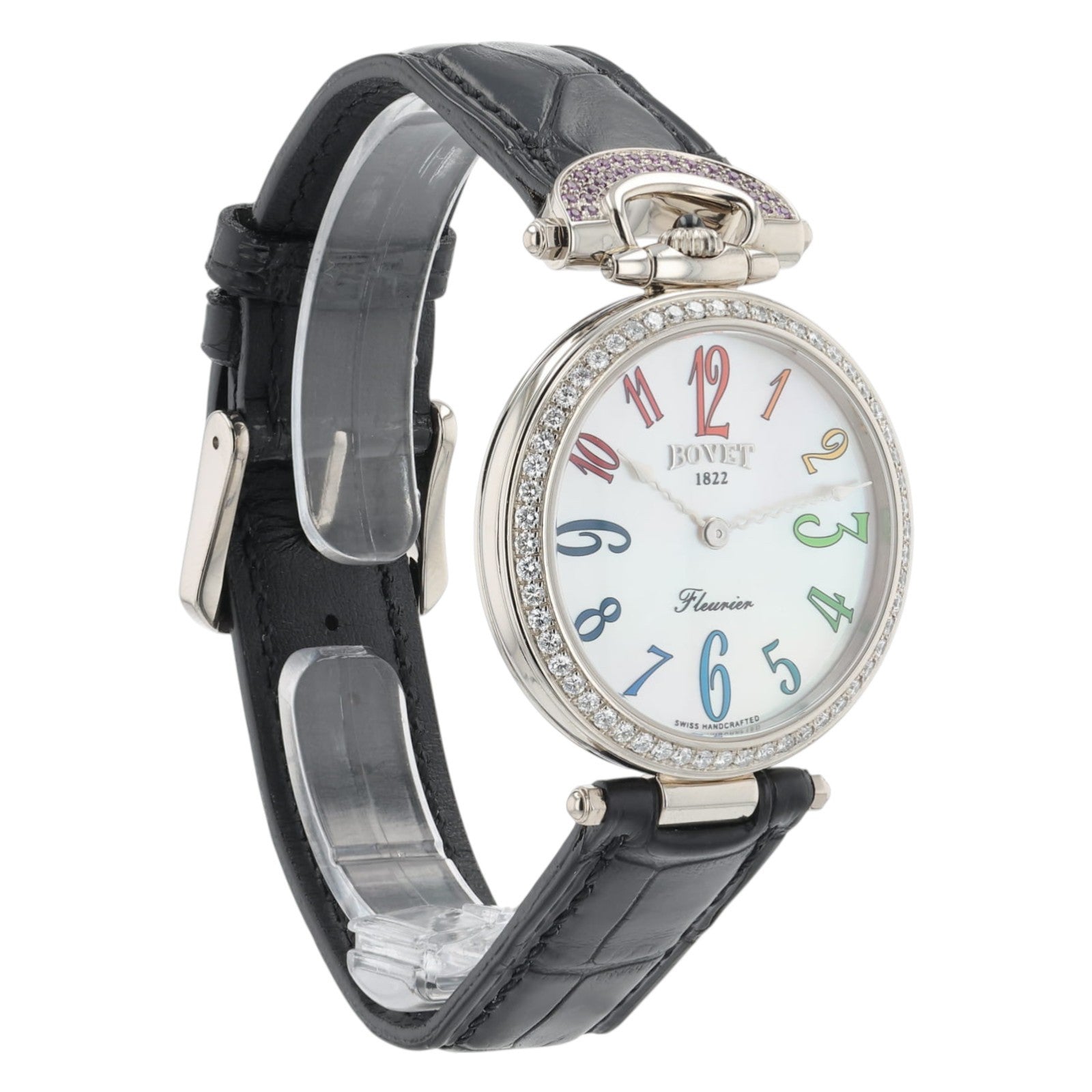 NEW 2025 Bovet Fleurier 18k White Gold MOP Dial 34mm Quartz Women's Watch FL0514