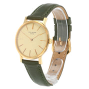 Patek Philippe Calatrava 18k Gold Champagne Linen Dial 33mm Manual Wind 2573