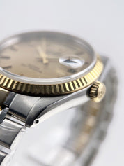 Tudor Date Day 76213 Champagne Dial Mens Two Tone Stainless Automatic Watch