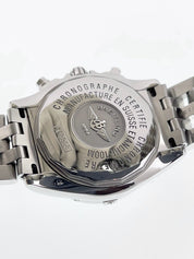 Breitling Chrono Cockpit Steel Light Blue Dial 39mm Automatic Mens Watch A13358