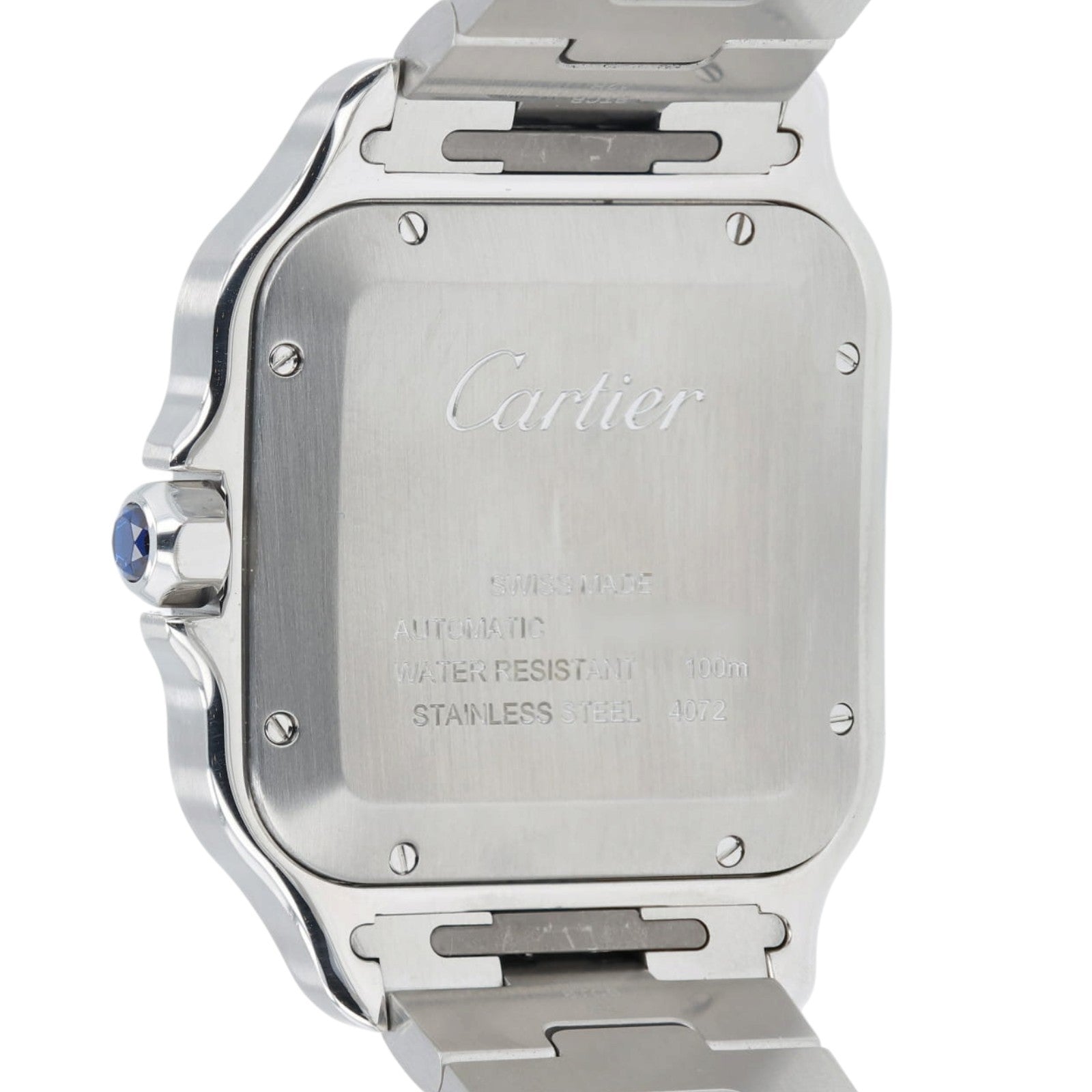 Cartier Santos Blue Dial Stainless Steel 39x40mm Automatic Mens Watch WSSA0030