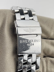 Breitling Chrono Cockpit Steel Light Blue Dial 39mm Automatic Mens Watch A13358