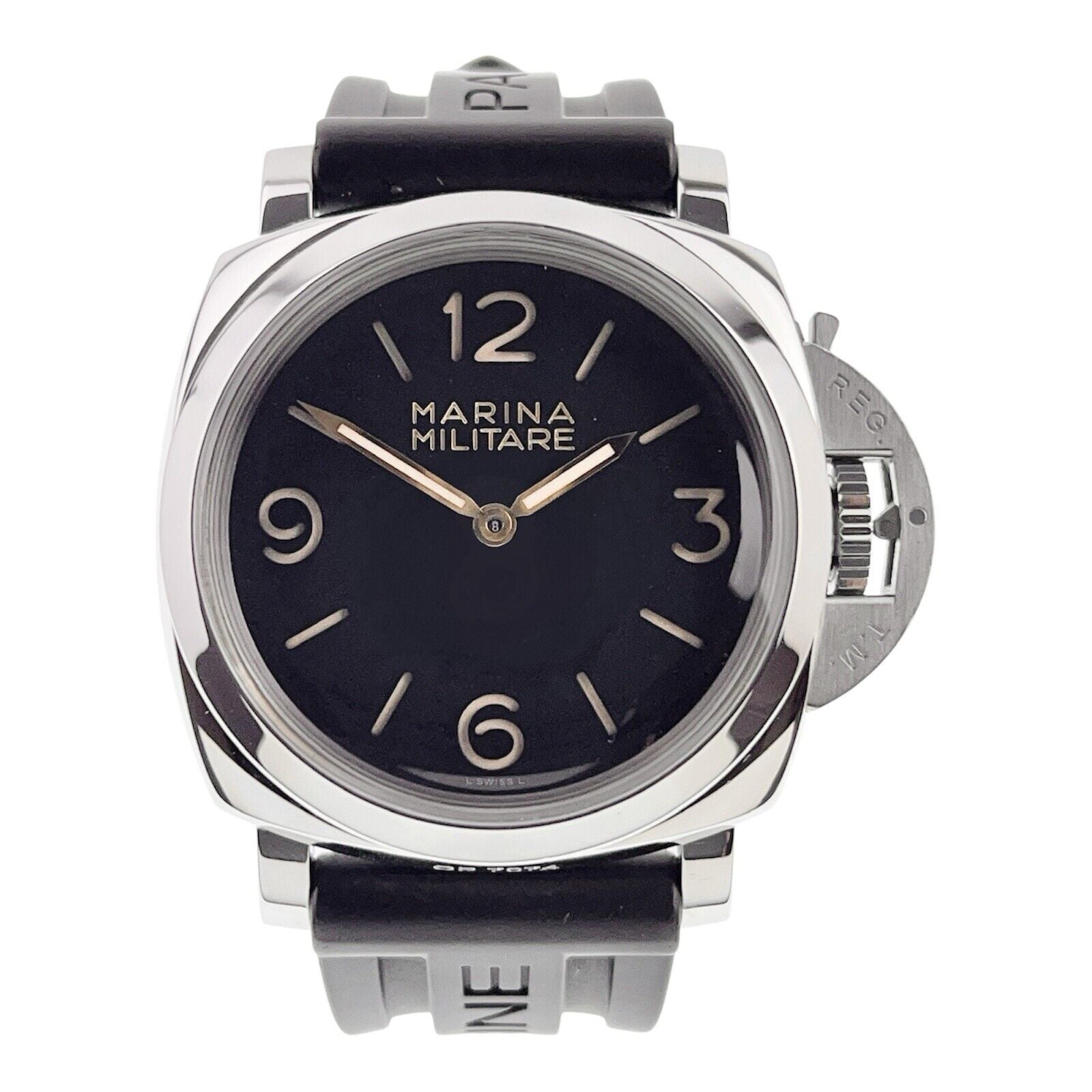 Panerai Marina Militare Steel Black Dial 44mm Manual Wind Men’s Watch PAM00673