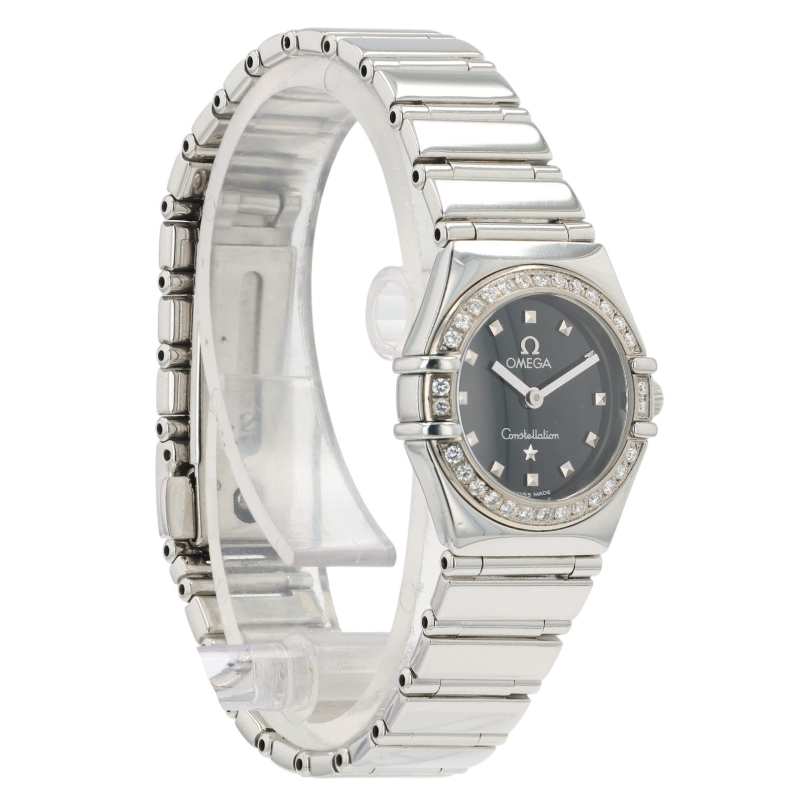 Omega Constellation Black Dial Steel 22.5mm Quartz Women's Watch 1465.51.00